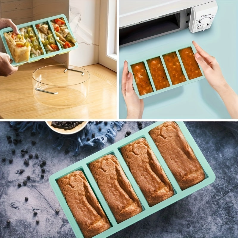 1pc Covered Freezer Tray - Durable Kitchen Storage Space for Soup, Broth, And Sauce - Light Blue Stackable Food Preparation Containers - Essential Kitchen Tools