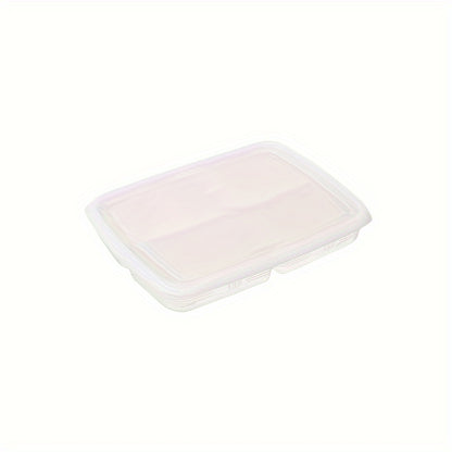 KITEOAGE 4-Compartment Food Storage Container - Portable, Fresh-Keeping Organizer for Fruits, Vegetables & Meats - Durable Plastic Kitchen Tool, Food Storage Box, Portable, Refrigerator Freezer, Organizer, Fresh-keeping