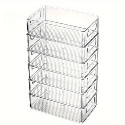3pcs WONGIRL Plastic Refrigerator Organizers - Transparent Food Storage Boxes for Fruits, Vegetables, Meats - Durable, Easy to Clean, Ideal for Fridge, Freezer, Pantry